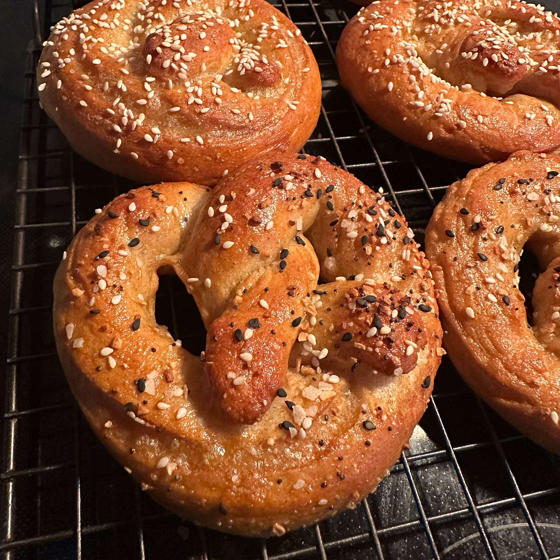 Soft Sourdough Pretzels Recipe