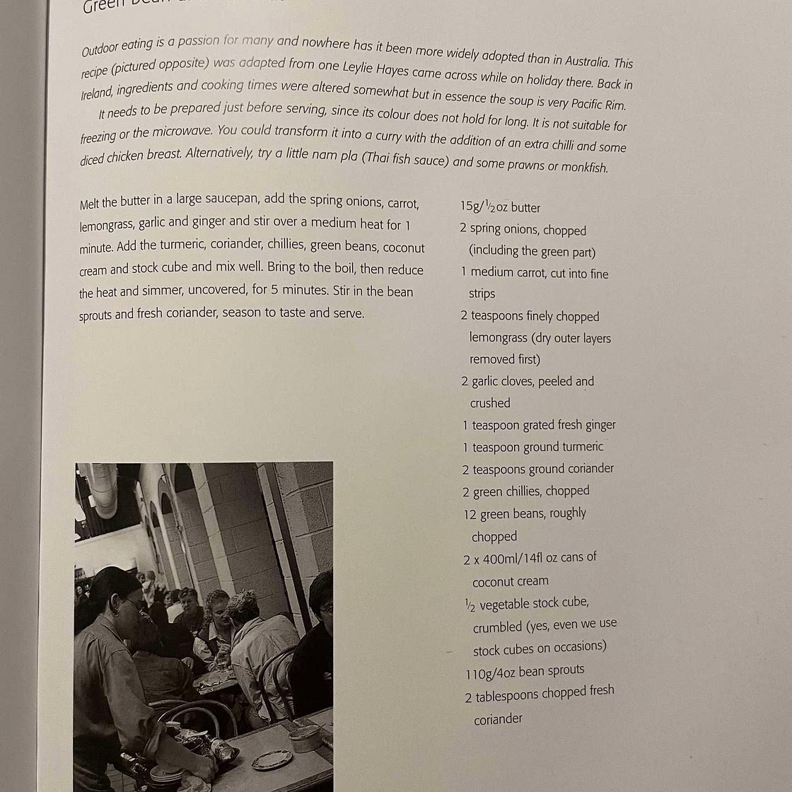 Green bean and coconut soup