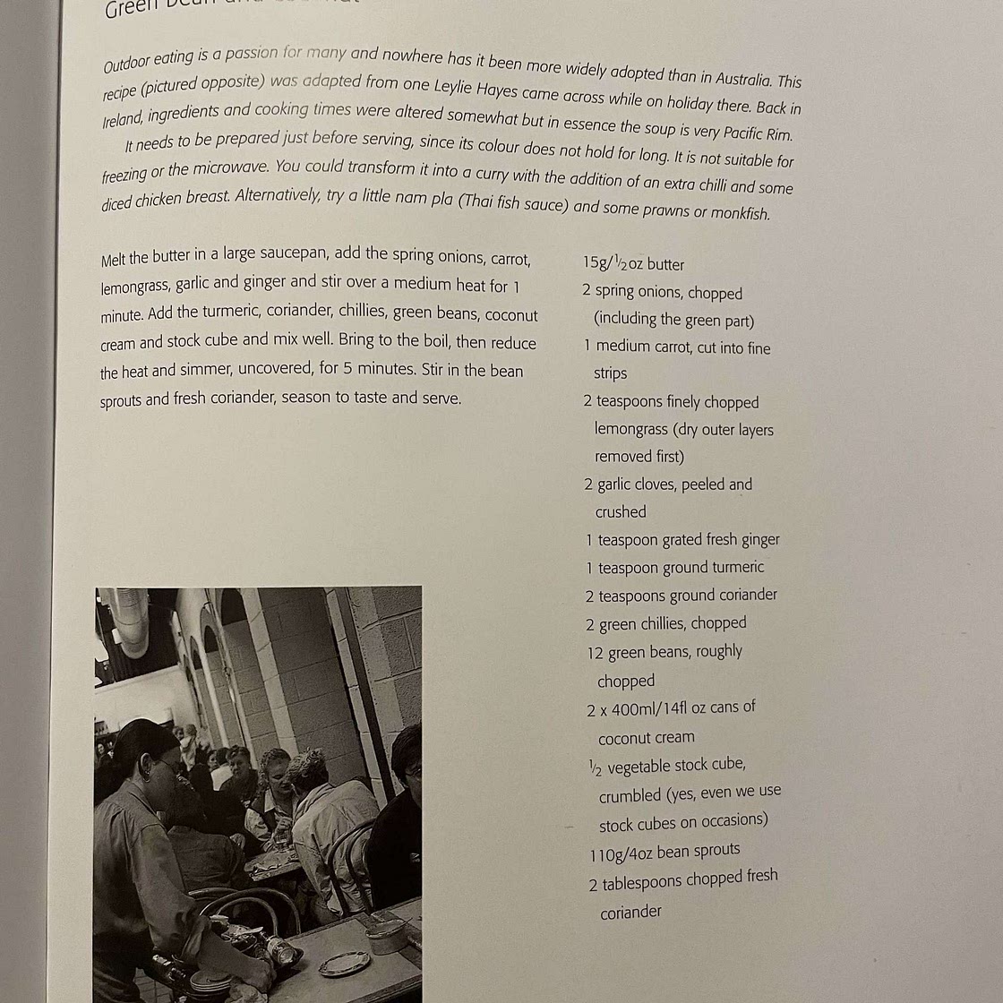 Green bean and coconut soup