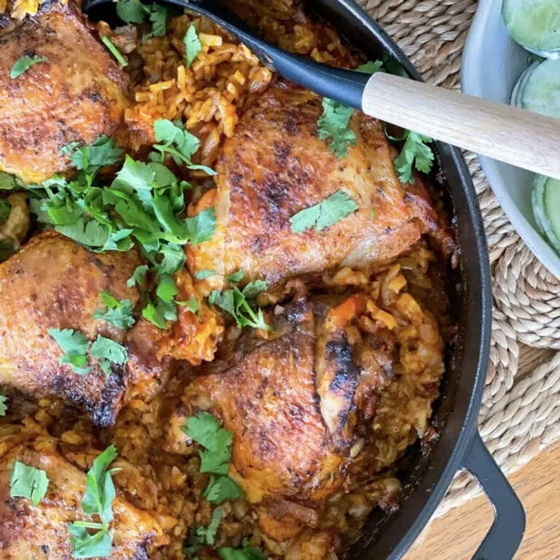 One Pot Paprika Chicken and Red Rice