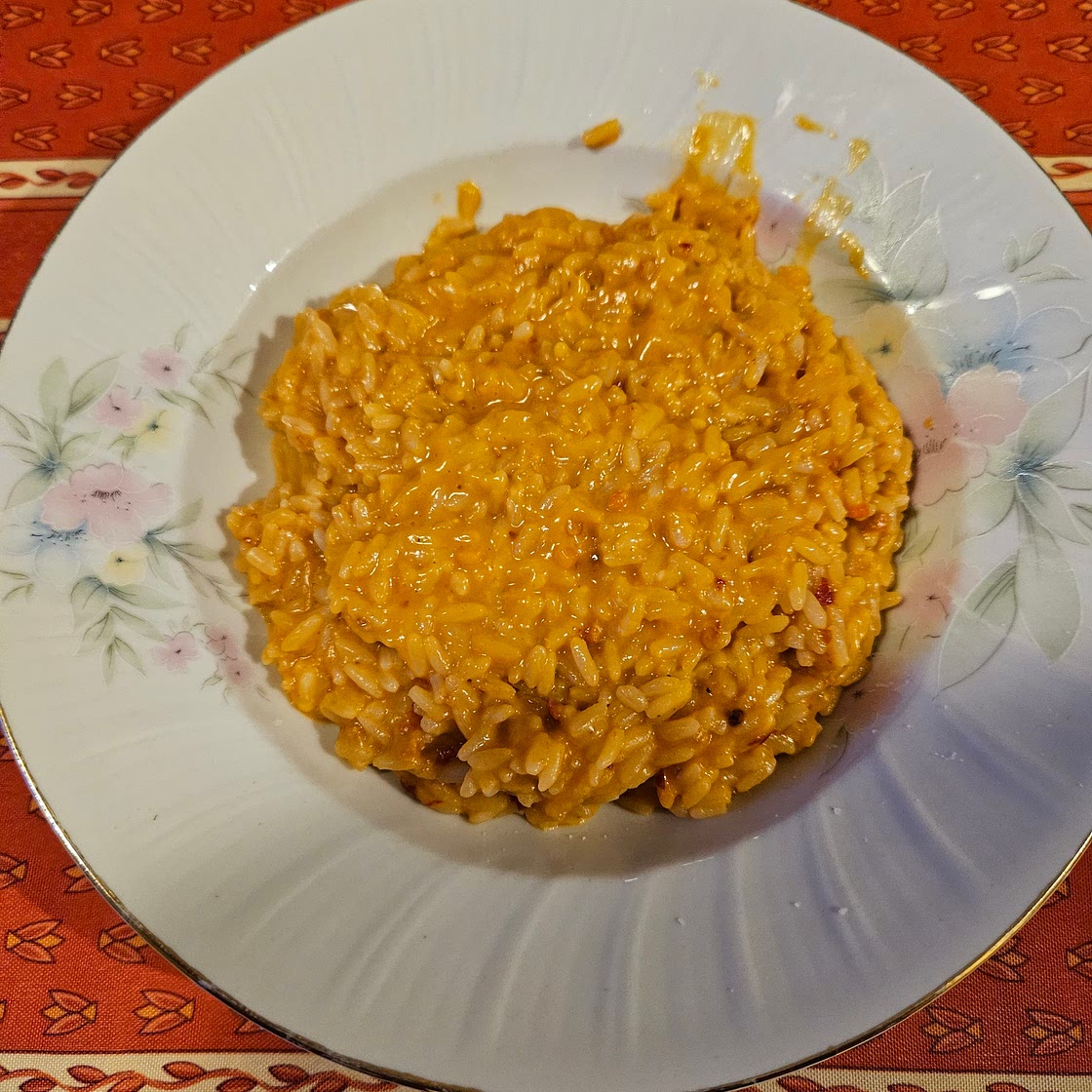 Risotto con 'nduja e provola - Robot da cucina
