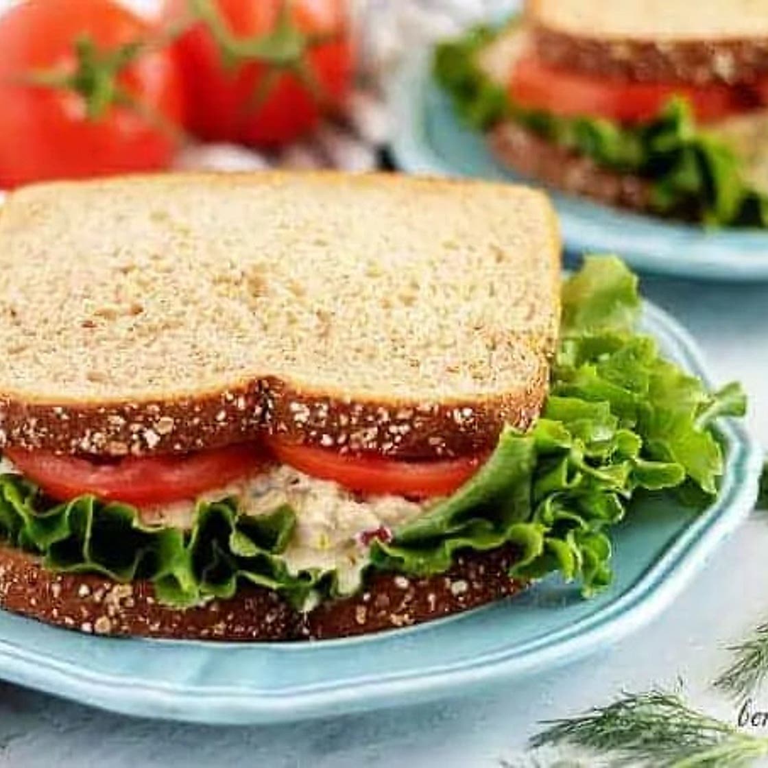 Tuna Salad Sandwich on Whole-Wheat Bread
