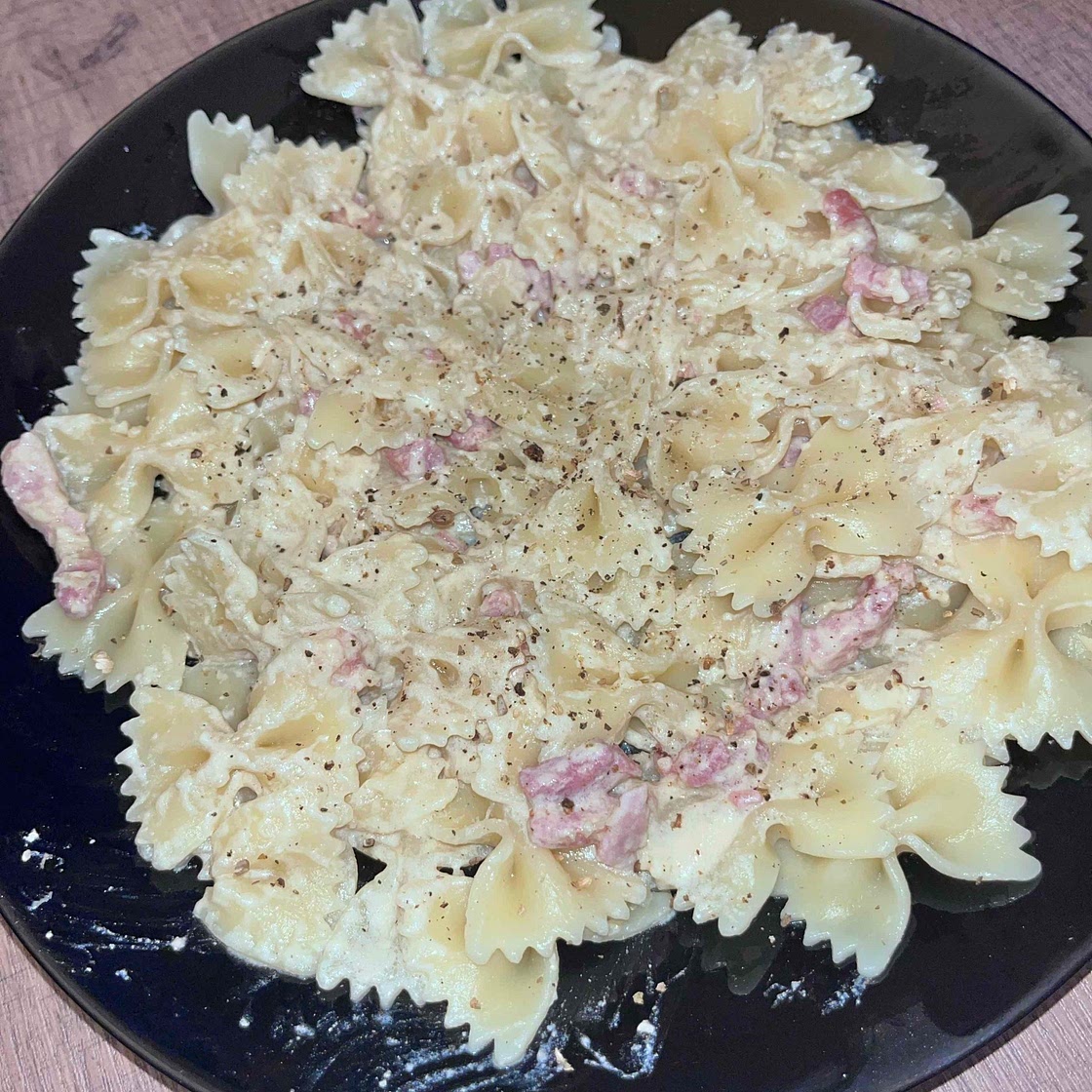 Pâtes carbonara (crème fraîche)
