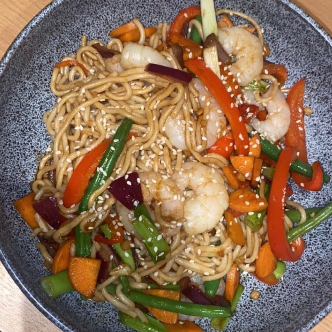 Prawn stir fry