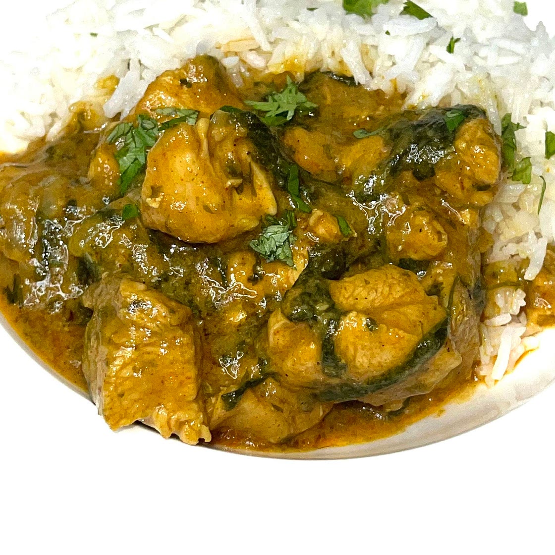 Coconut Chicken Curry with Spinach 