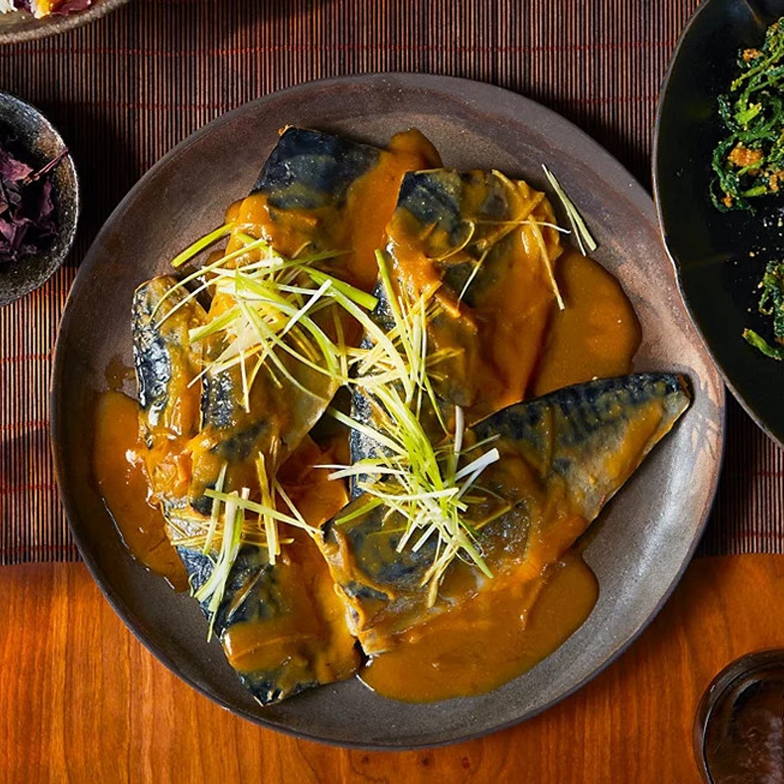 Miso Mackerel with Garlic Rice & Popeye Spinach