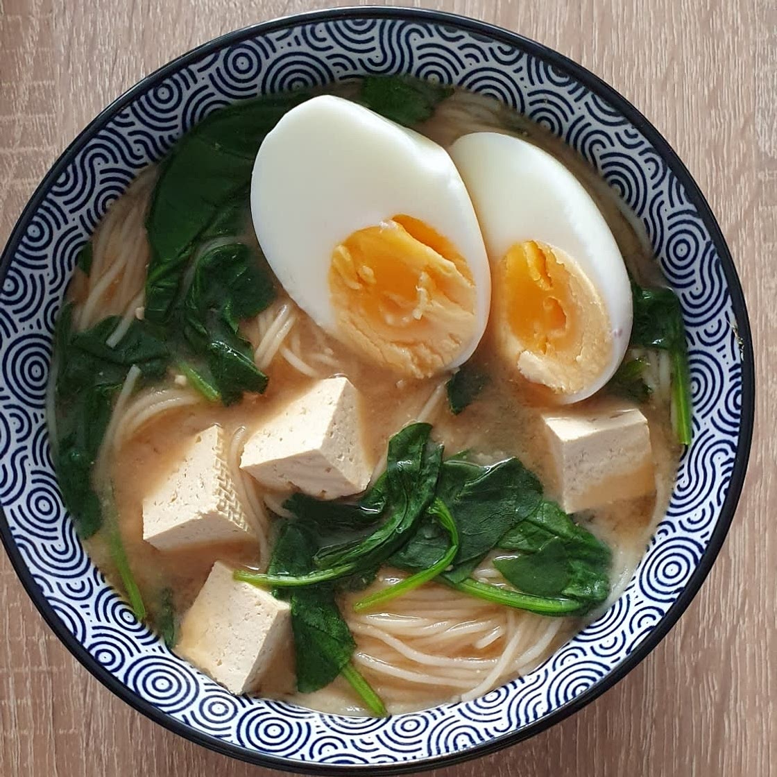 Miso Spinach Noodles