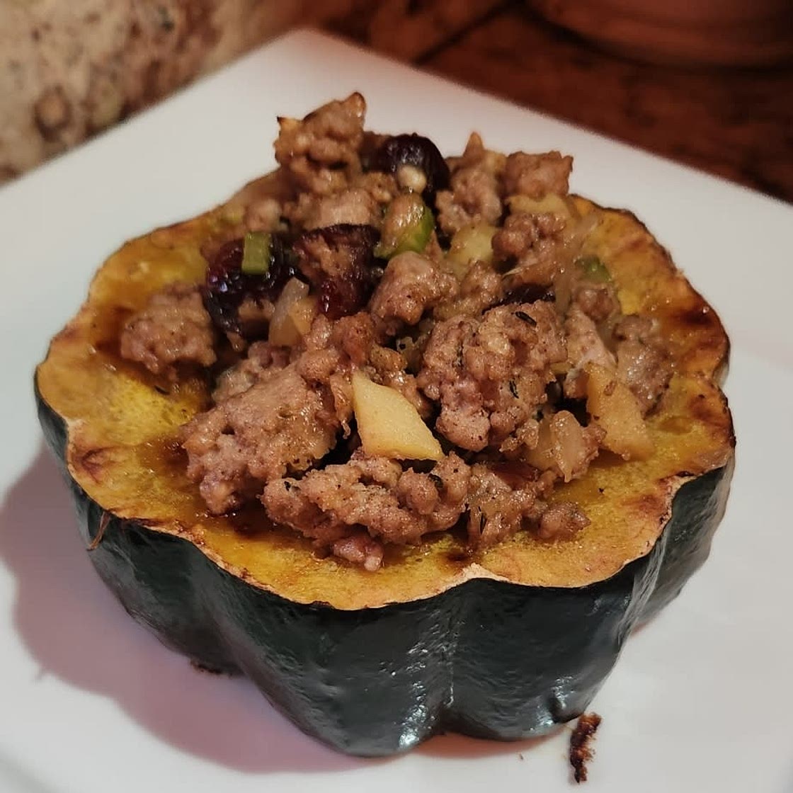 Turkey Stuffed Acorn Squash