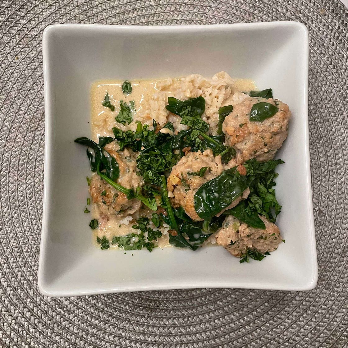 Thai-Inspired Chicken Meatball Soup