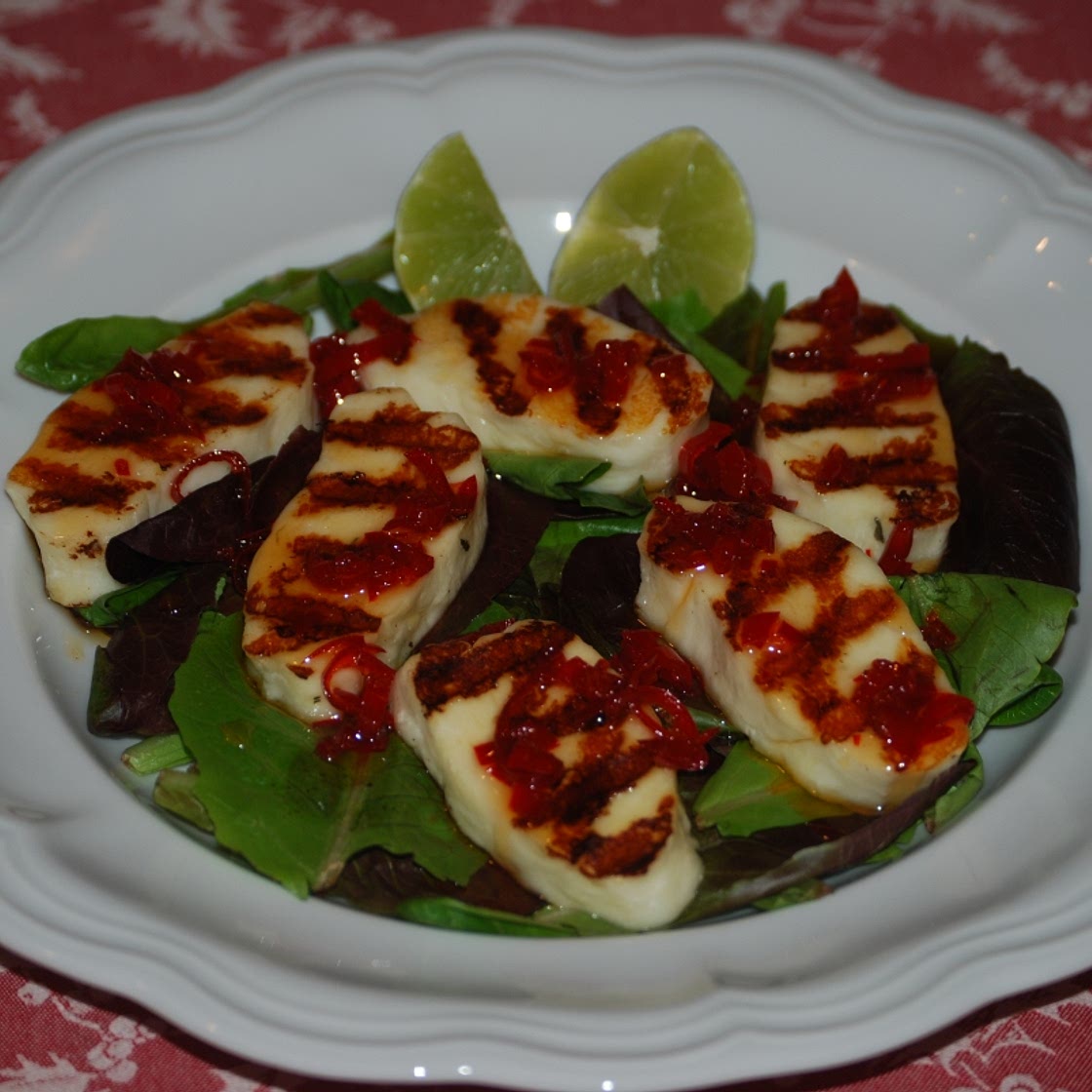 Halloumi with Quick Sweet Chili Sauce