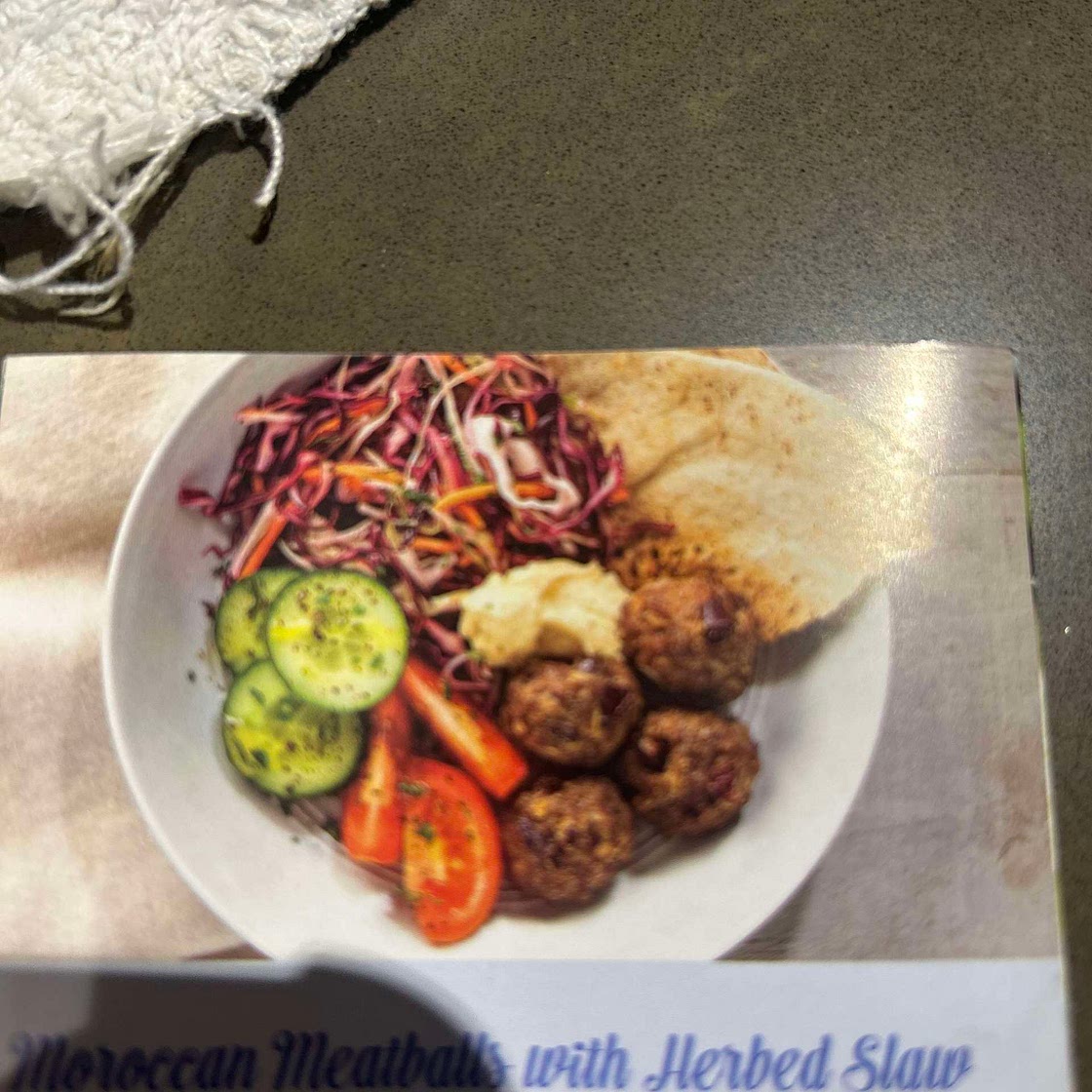Moroccan meatballs with herbed slaw