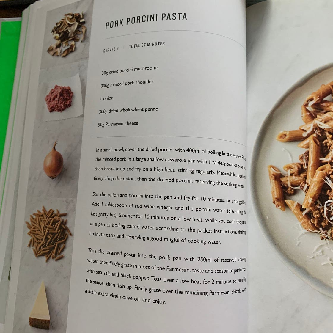 Pork porcini pasta