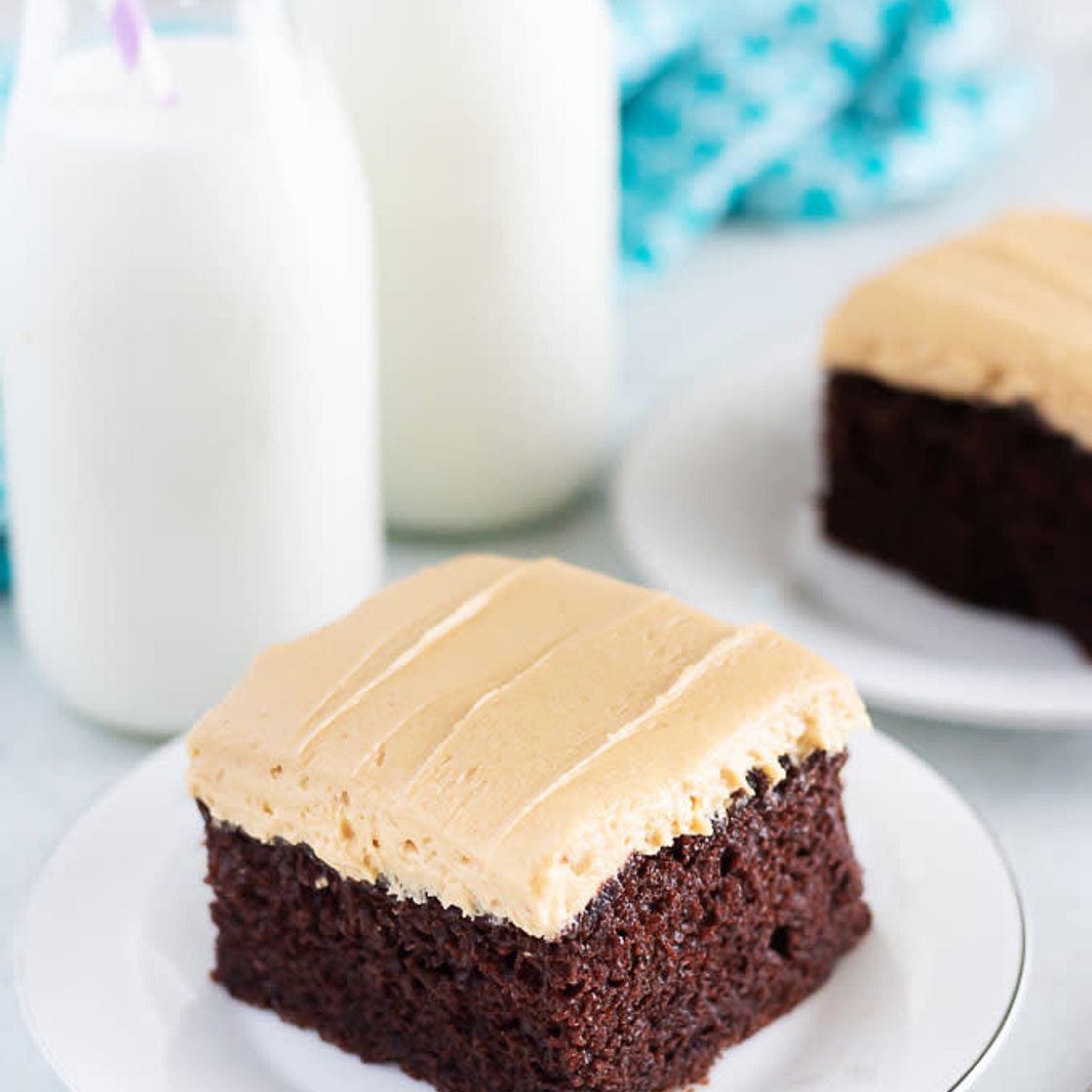 Chocolate Cake with Peanut Butter Frosting