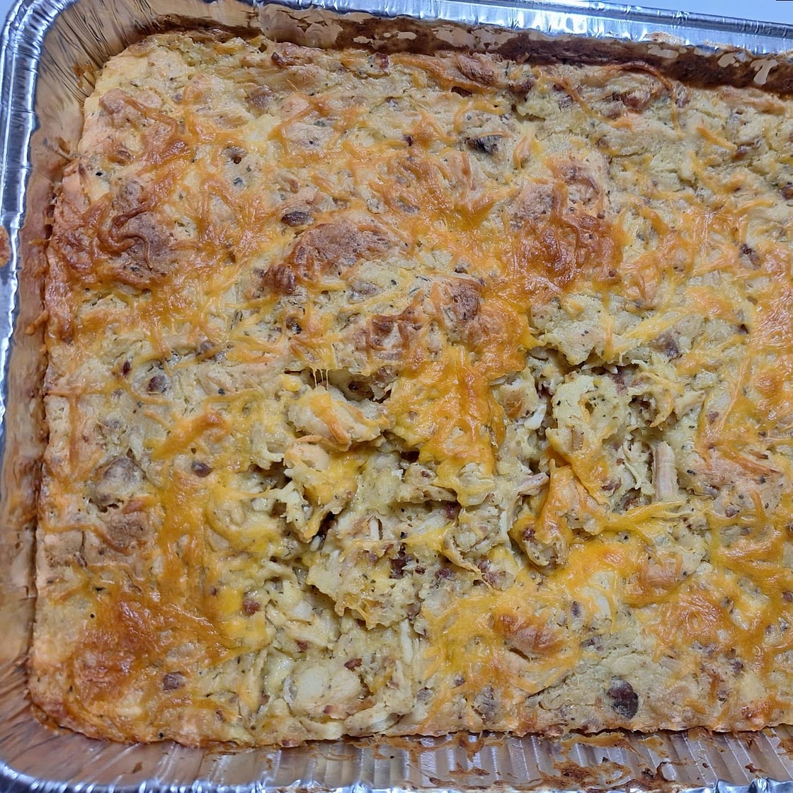 Chicken Bacon Ranch Casserole with Biscuits