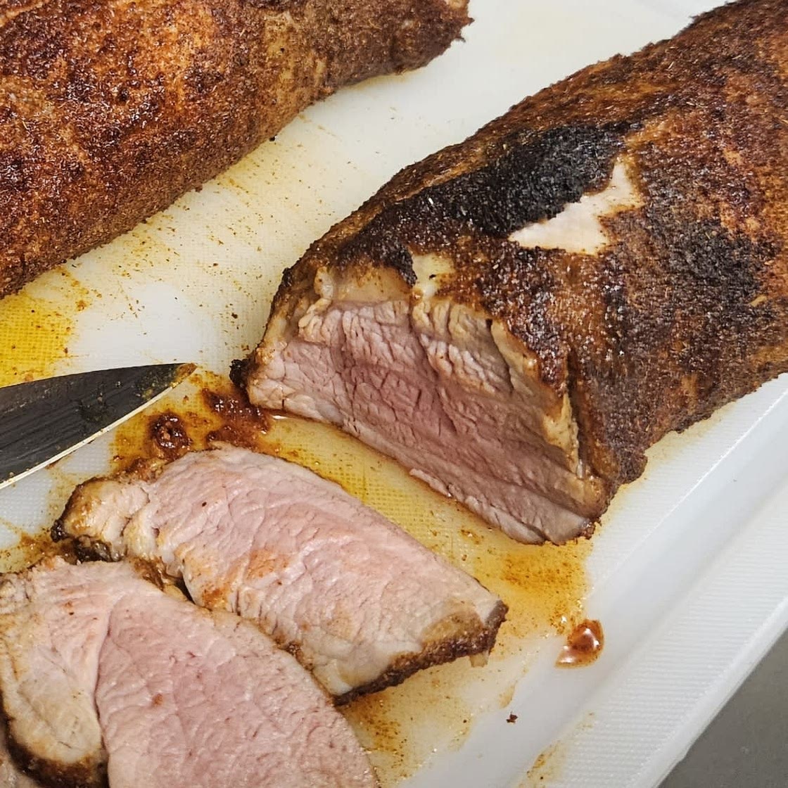 Air fryer cumin-crusted pork tenderloin and potatoes recipe