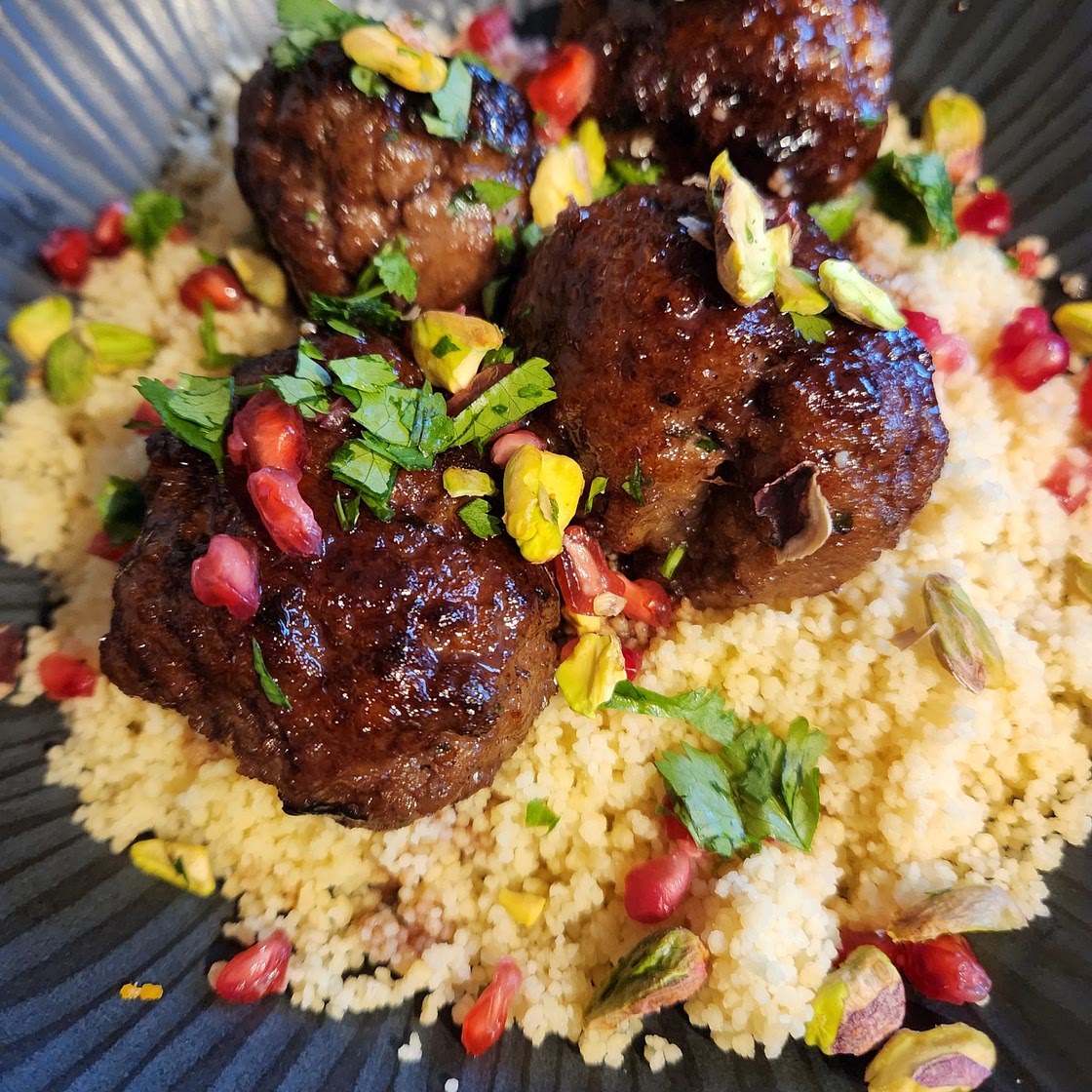 Pomegranate Molasses and Honey glazed Meatballs my version to be tried