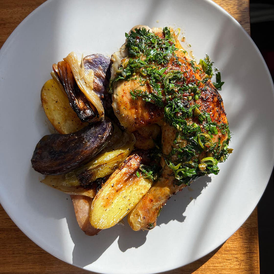 Roasted Chicken w/ Leeks & Potatoes