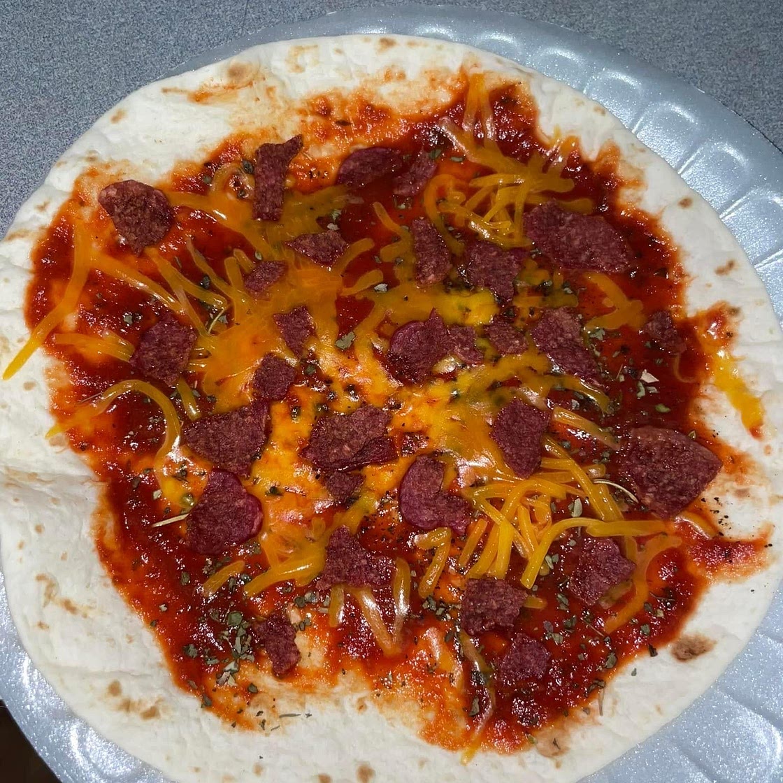 Turkey Bacon Tortilla Pizza 