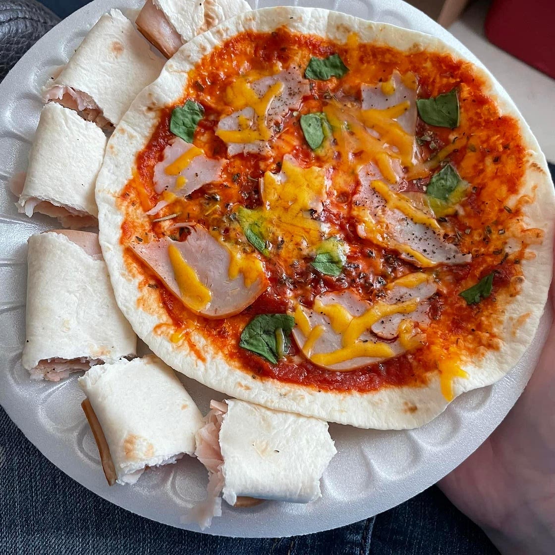 Tortilla pizza and tortilla bites 