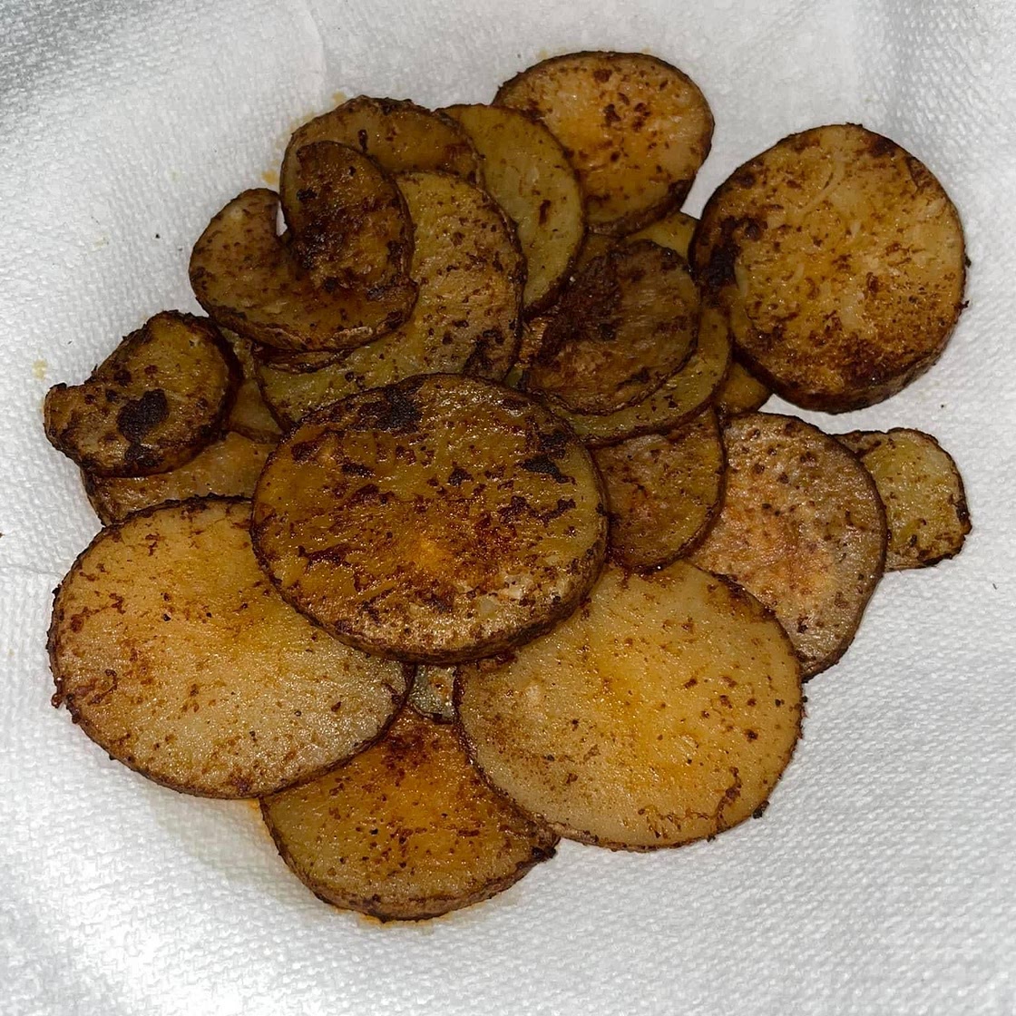 Baked potato circles 
