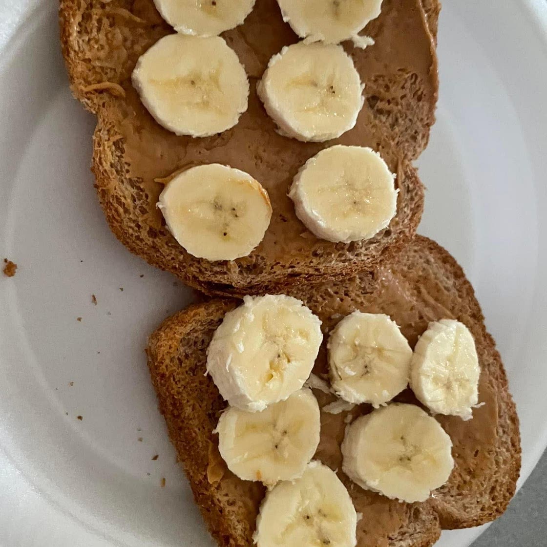 Peanut butter banana toast 