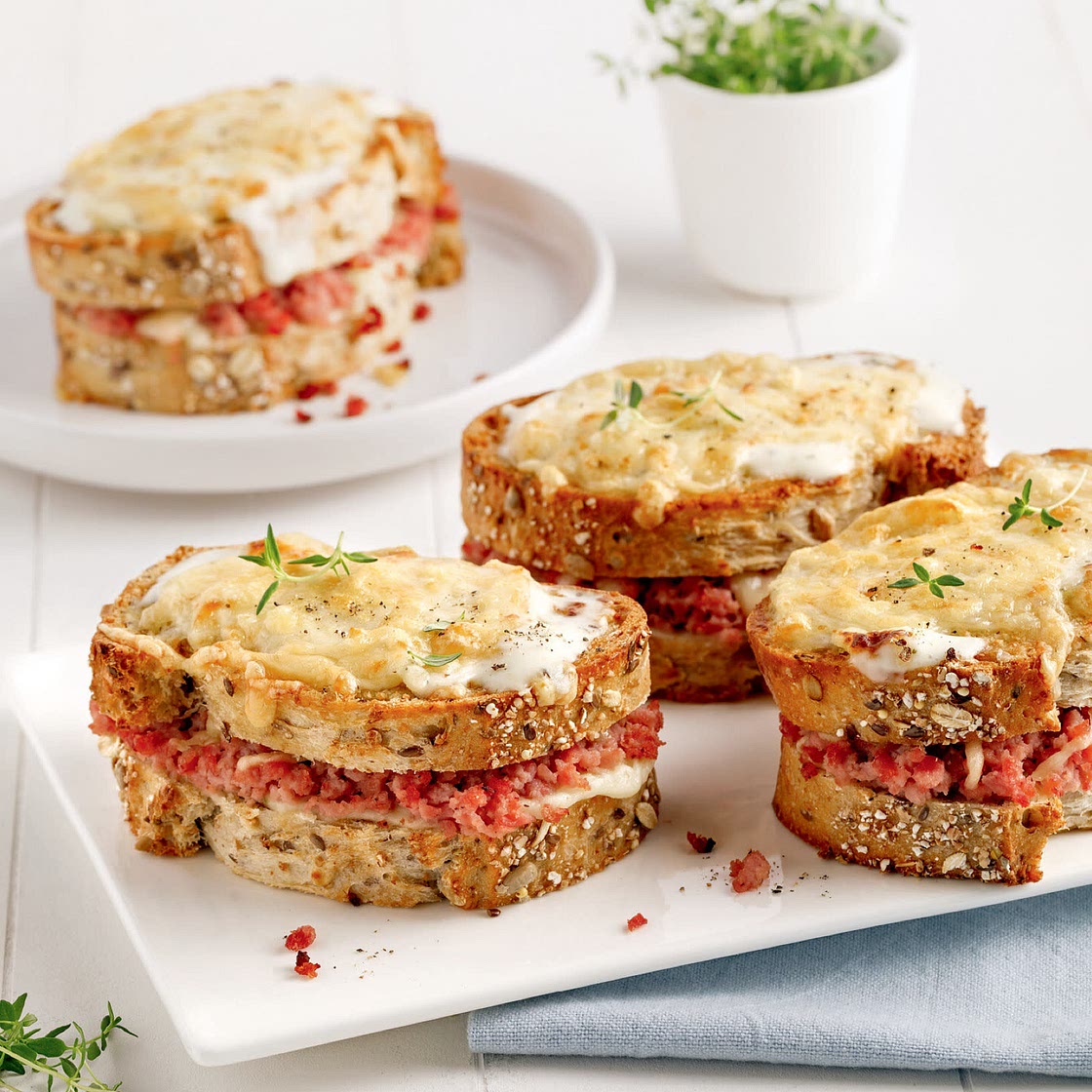 Croque-monsieur au jambon haché