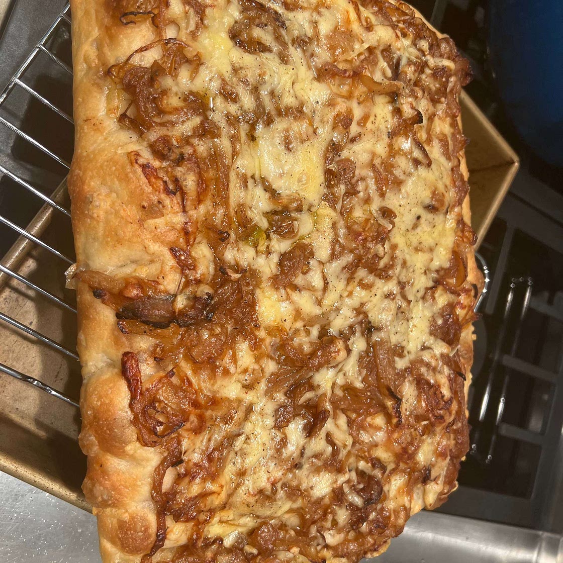 French Onion Stuffed Focaccia
