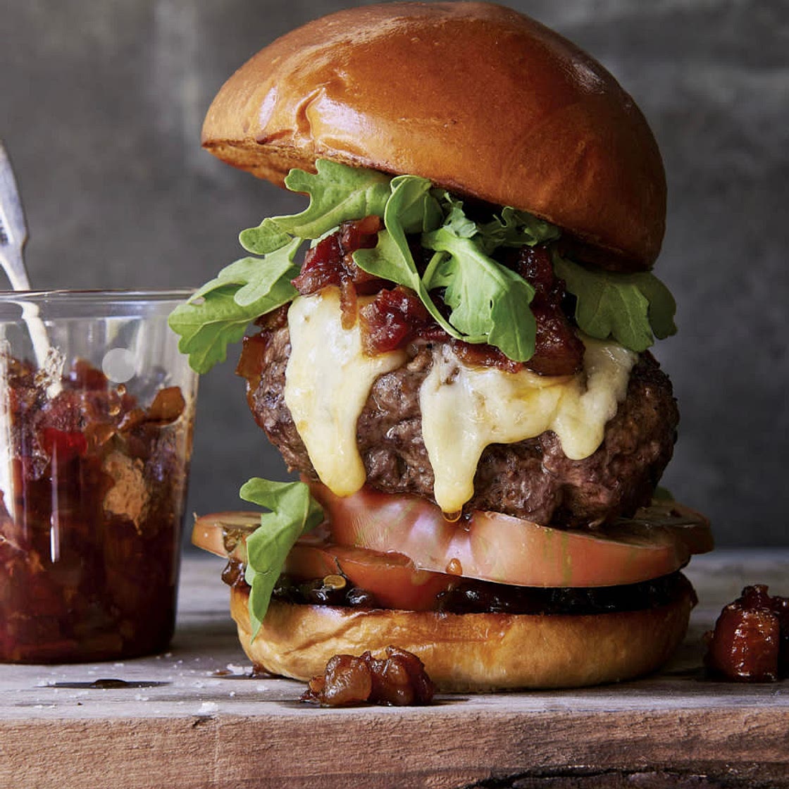Gaines Brother Burgers with Drip Jam (Magnolia Table)