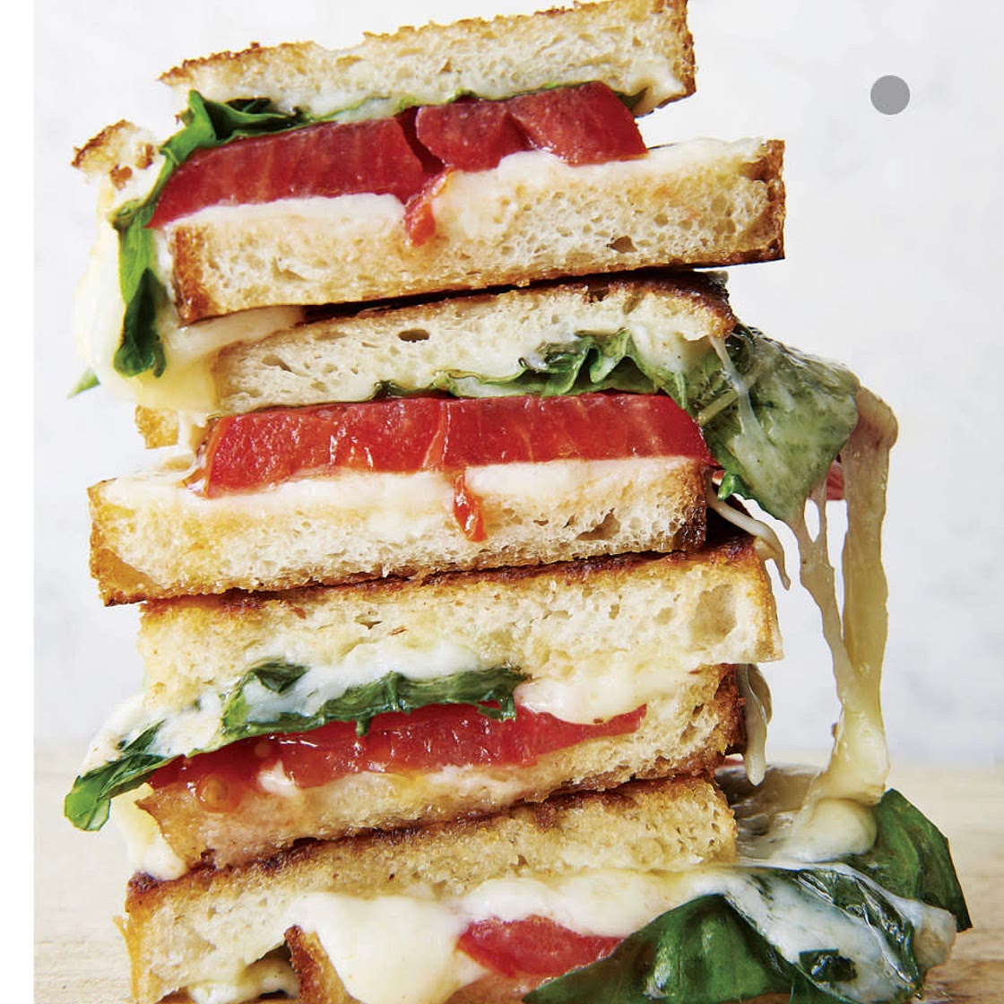 Grilled Havarti, Tomato, and Basil Sandwiches (Magnolia Table) 