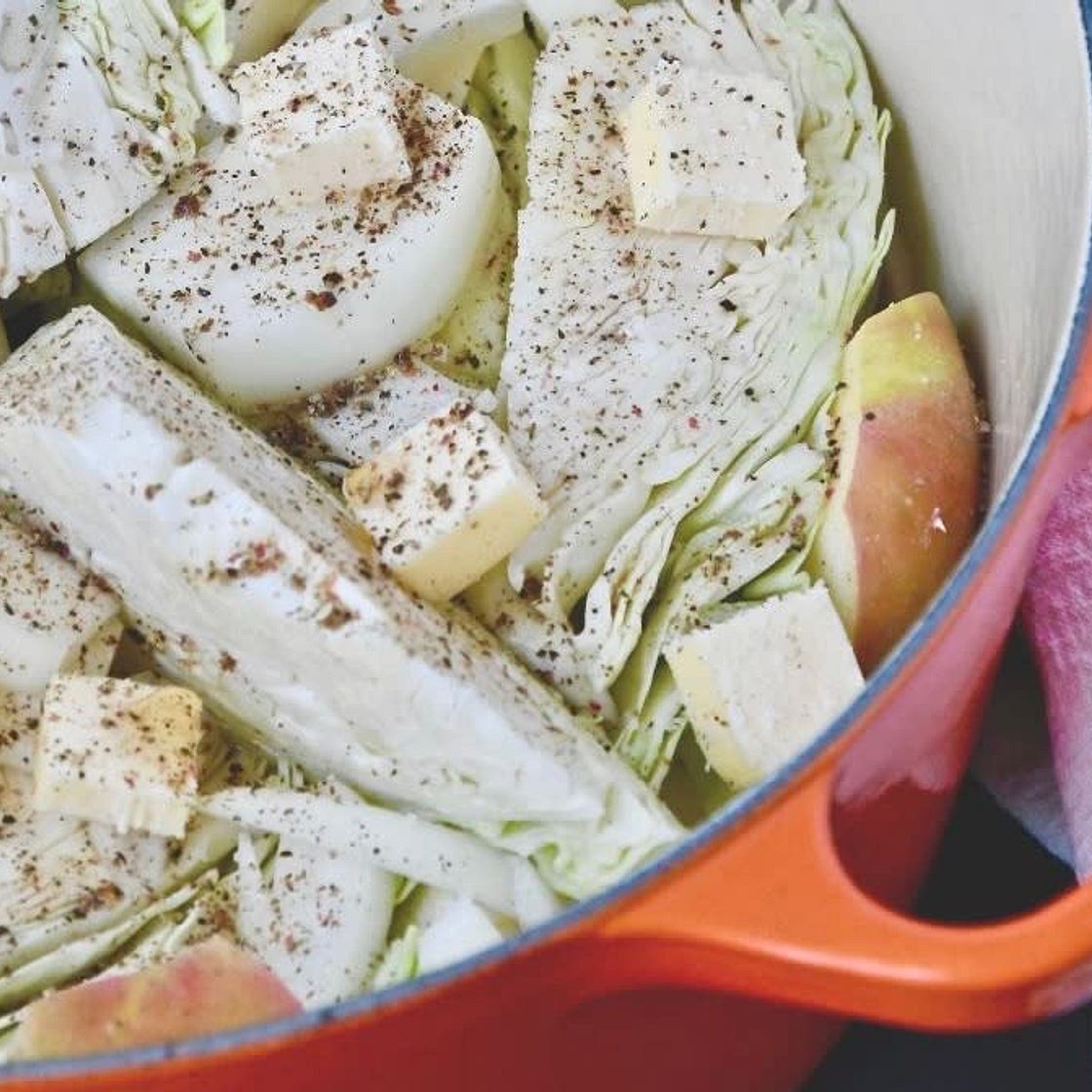 Dutch Oven Cabbage and Bacon (Magnolia Table)