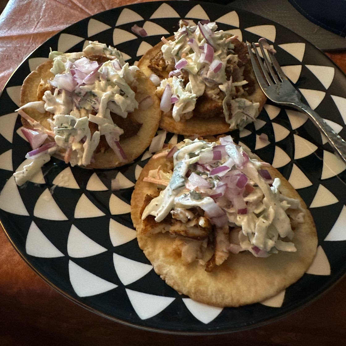 Air Fryer Fish Tacos with Cilantro Lime Slaw