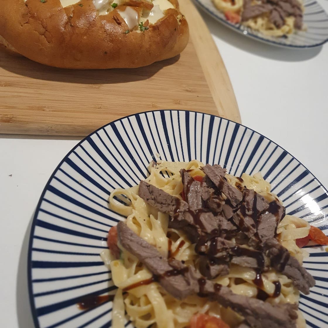 Creamy Steak Fettuccine