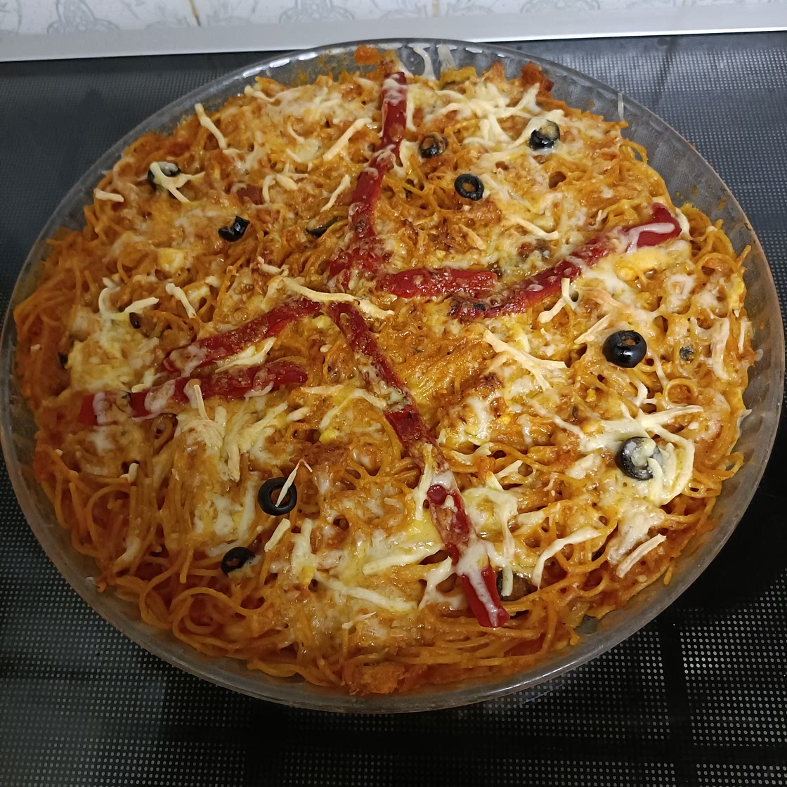Espaguetis Estilo Pizza