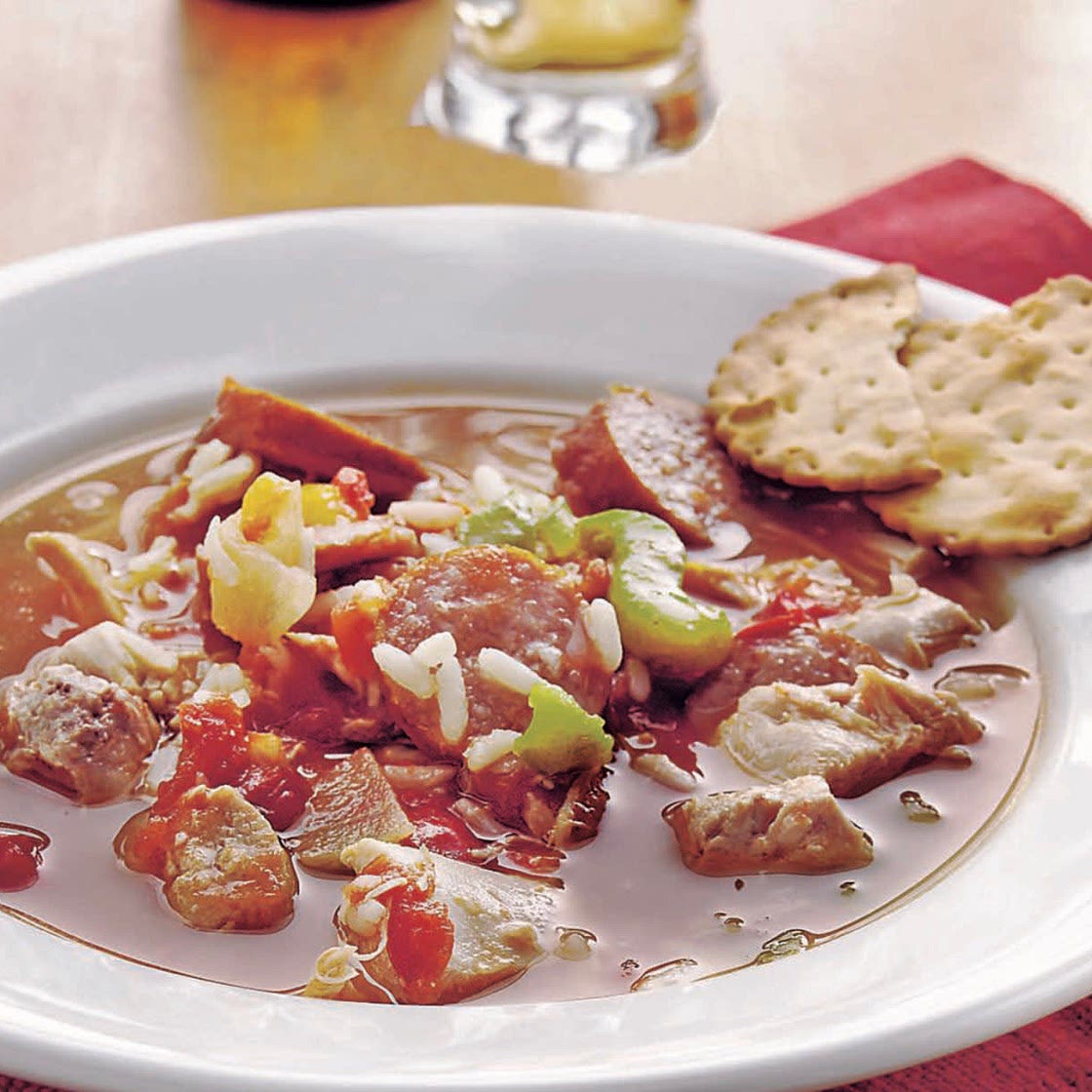 Spicy Chicken and Sausage Soup 
