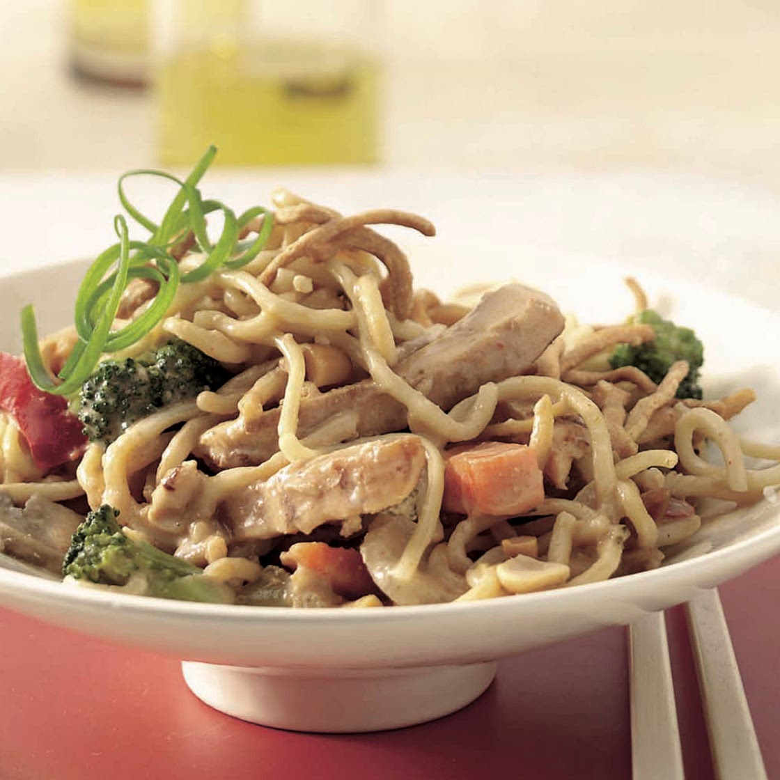 spicy asian chicken and noodle casserole