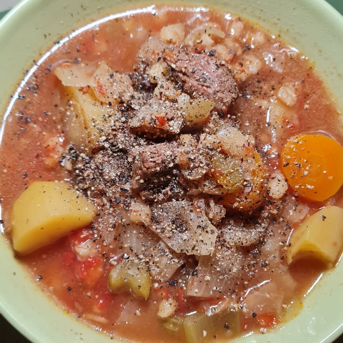 Instant Pot Beef Barley Vegetable Soup