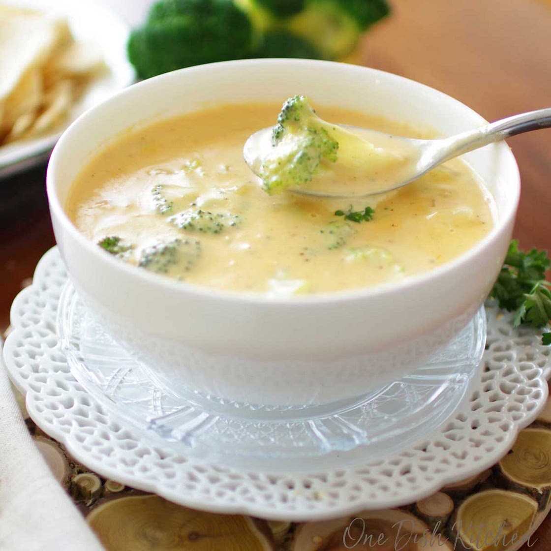 Broccoli Cheddar Soup For One