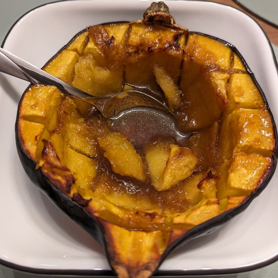 Baked Acorn Squash with Butter and Brown Sugar