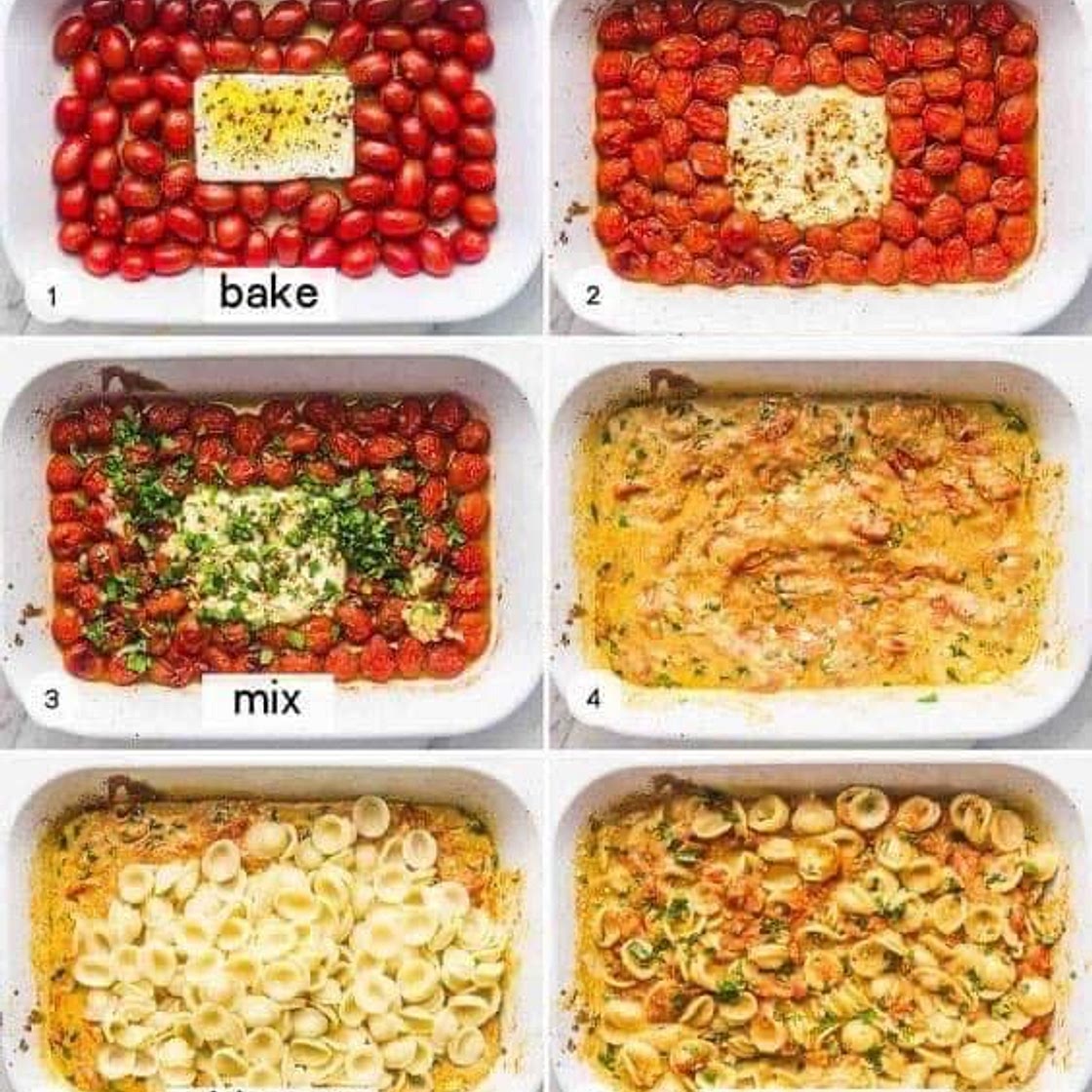 Tomato feta pasta
