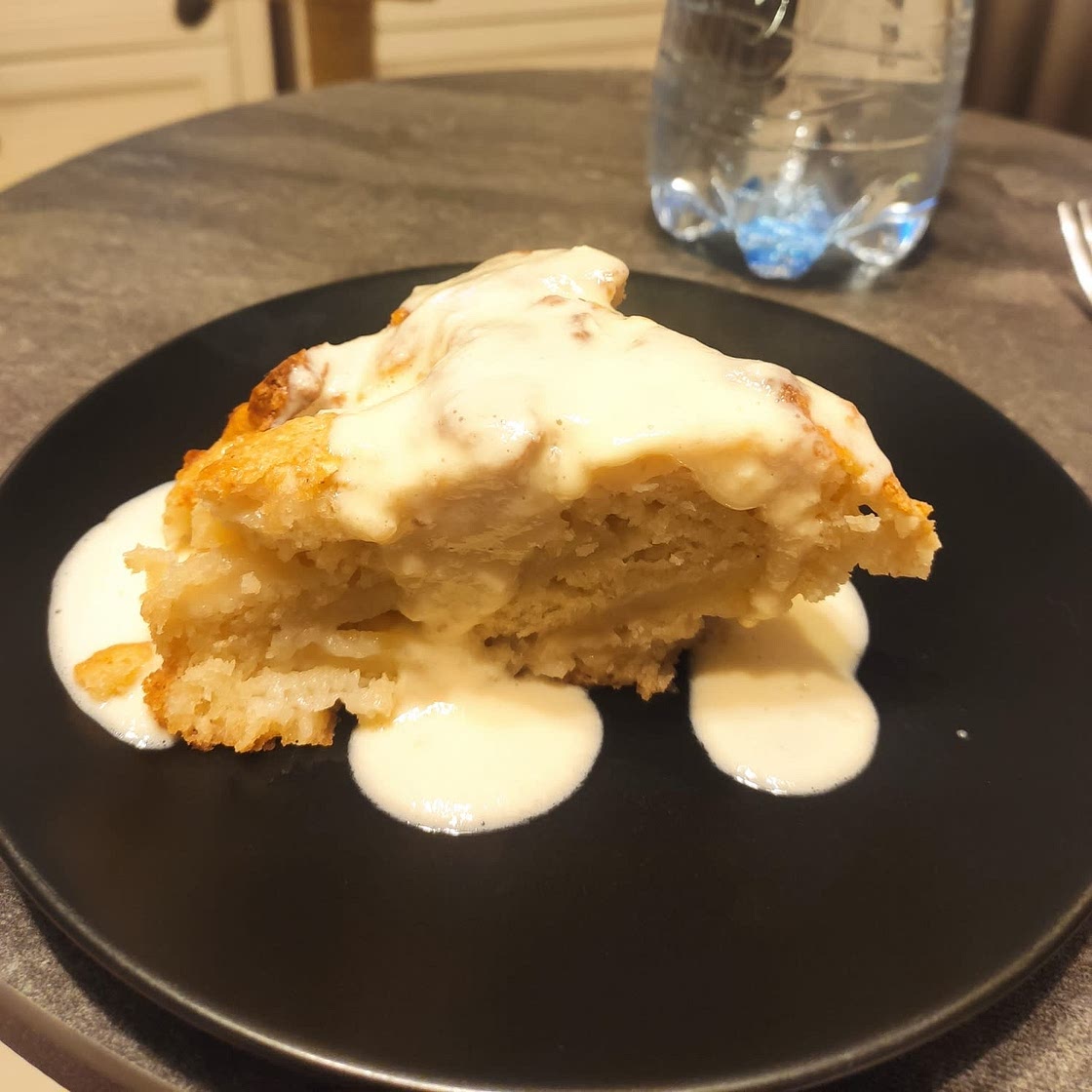 Irish Apple Cake with Custard Sauce