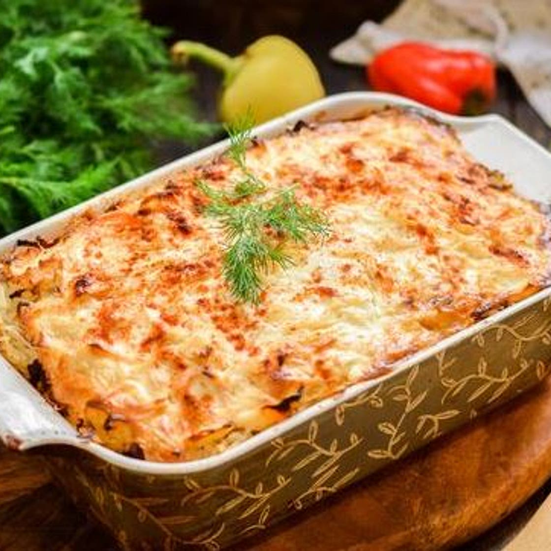 Sauerkraut, Minced Meat and Rice Casserole