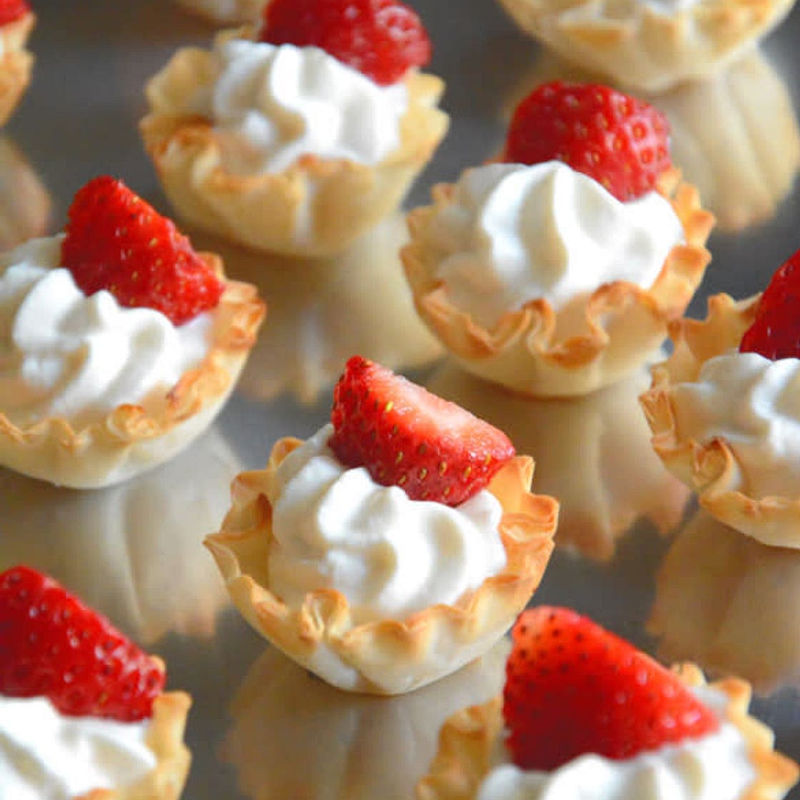 Strawberries and Cream Tarts
