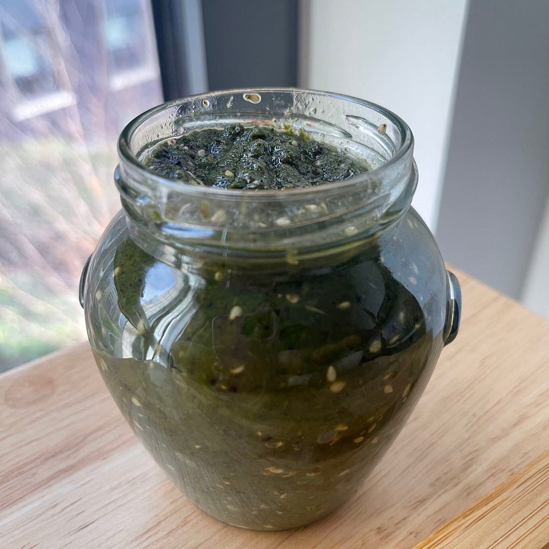 Fresh zaatar dip
