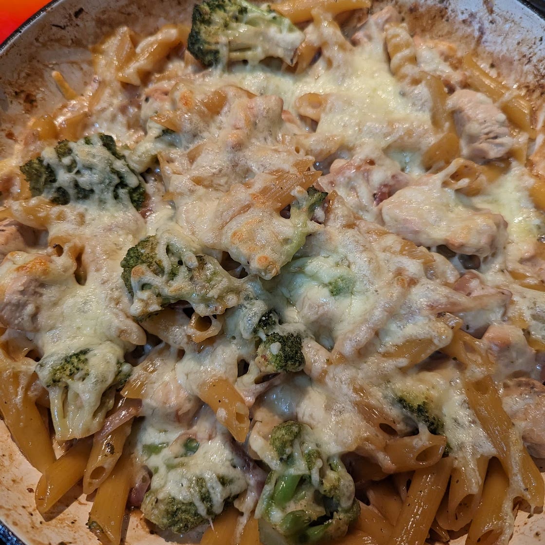 Chicken Broccoli Lasagna Skillet