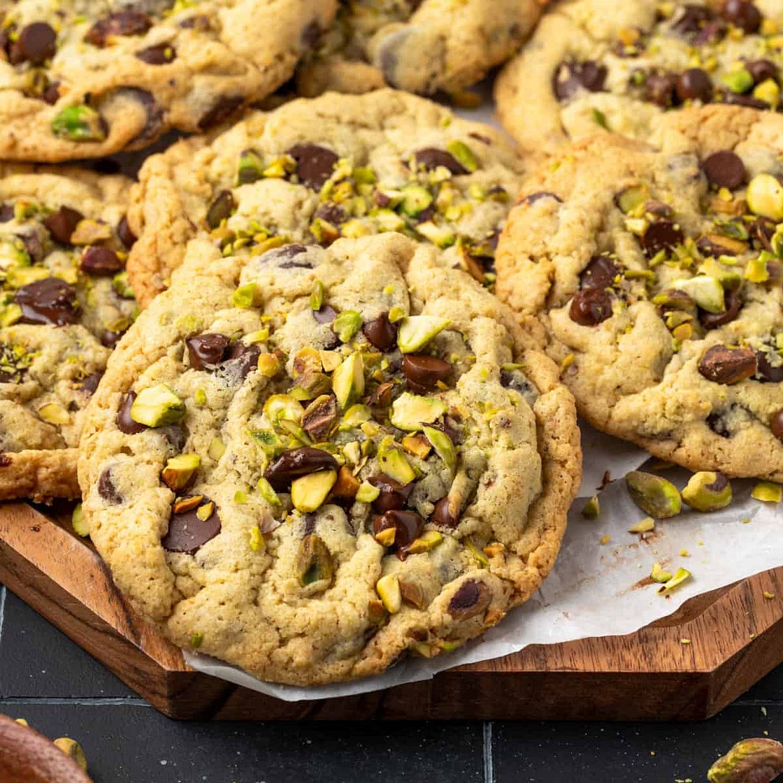 Pistachio Chocolate Chip Cookies