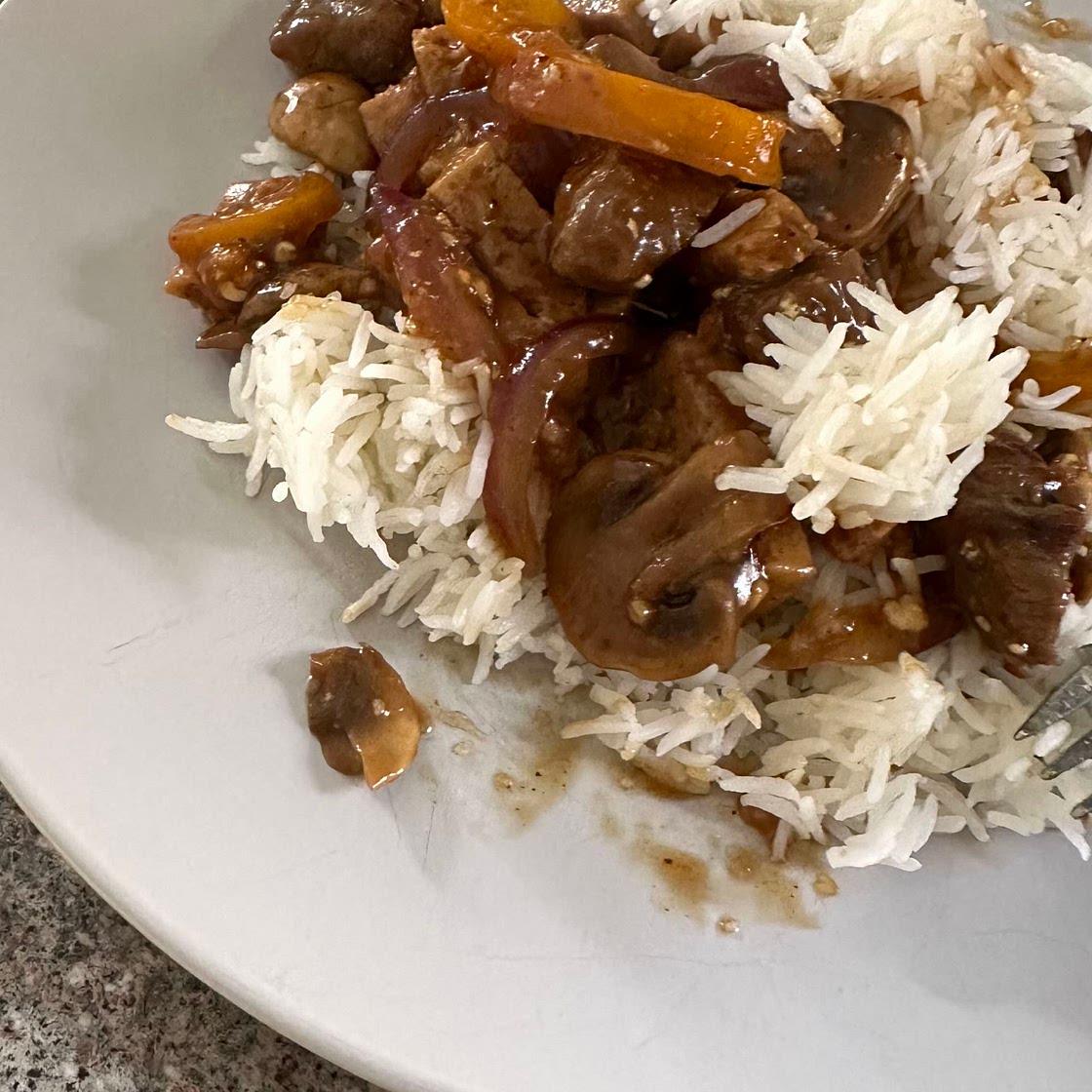 Pepper steak & tofu