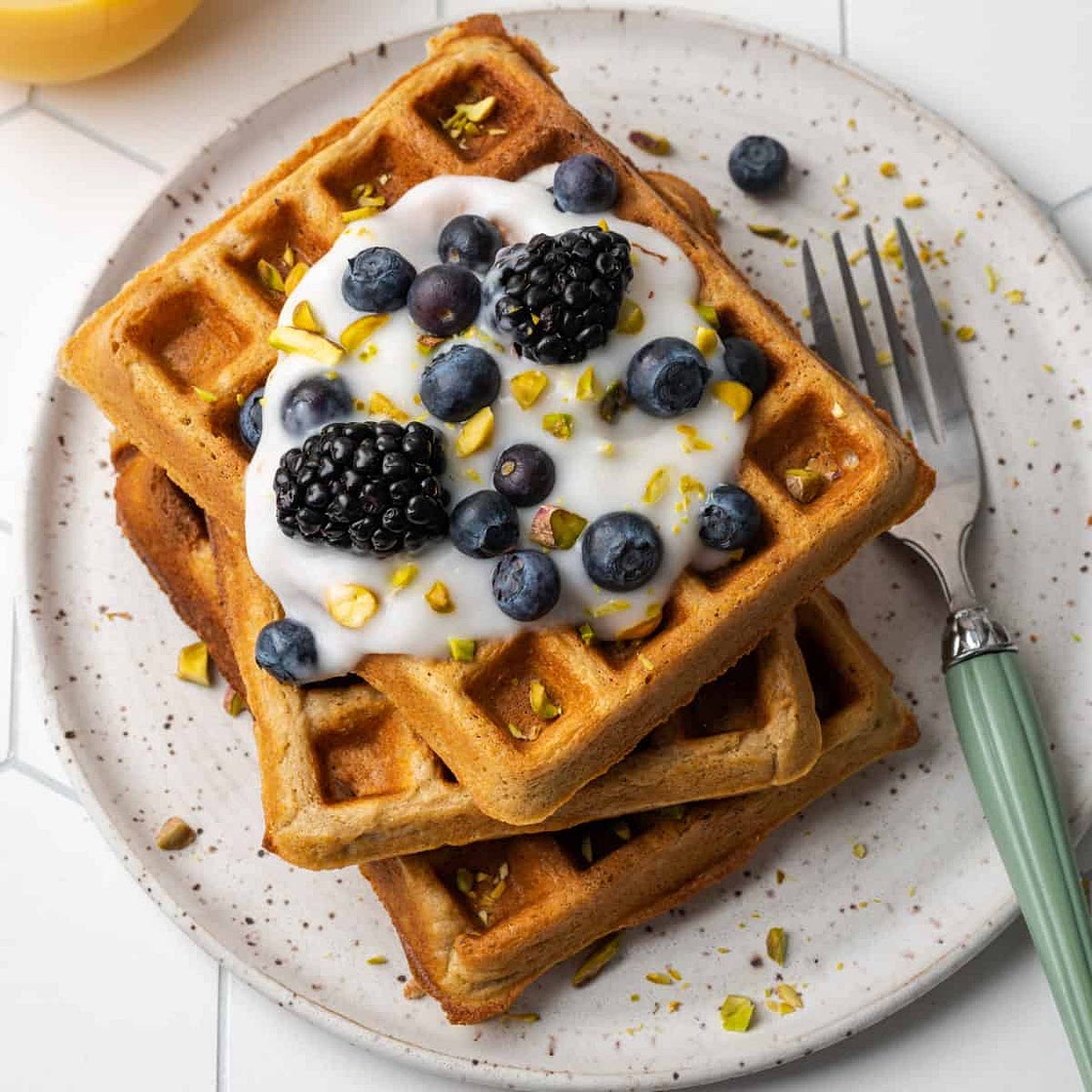 Easy Oat Flour Waffles (Gluten Free)