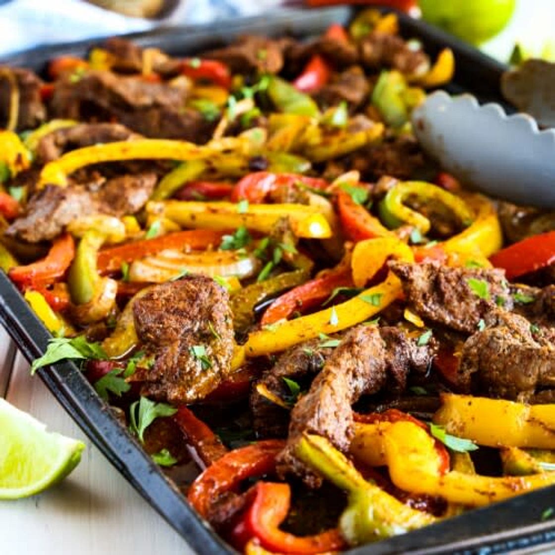 Sheet Pan Steak Fajitas