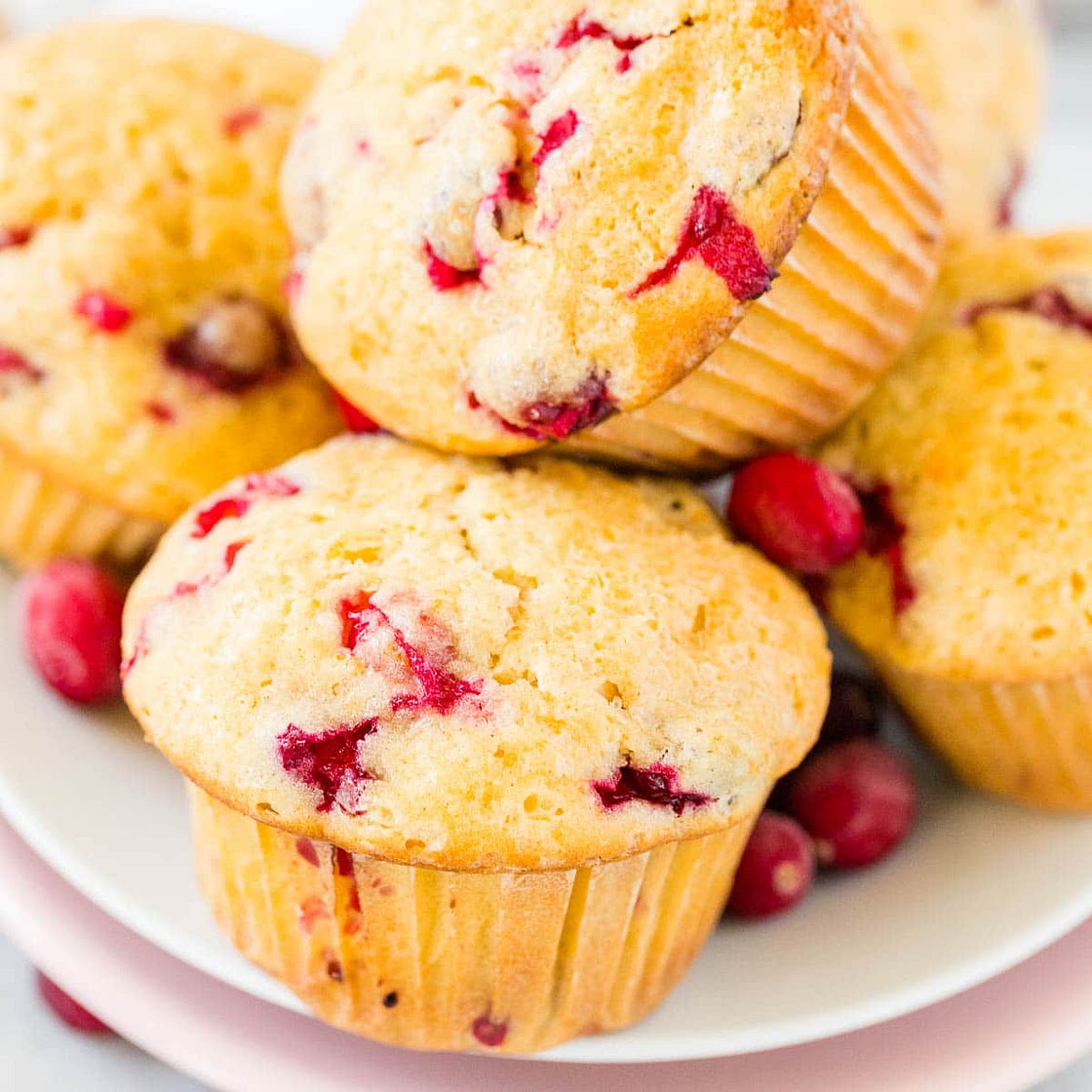 Eggless Cranberry muffins
