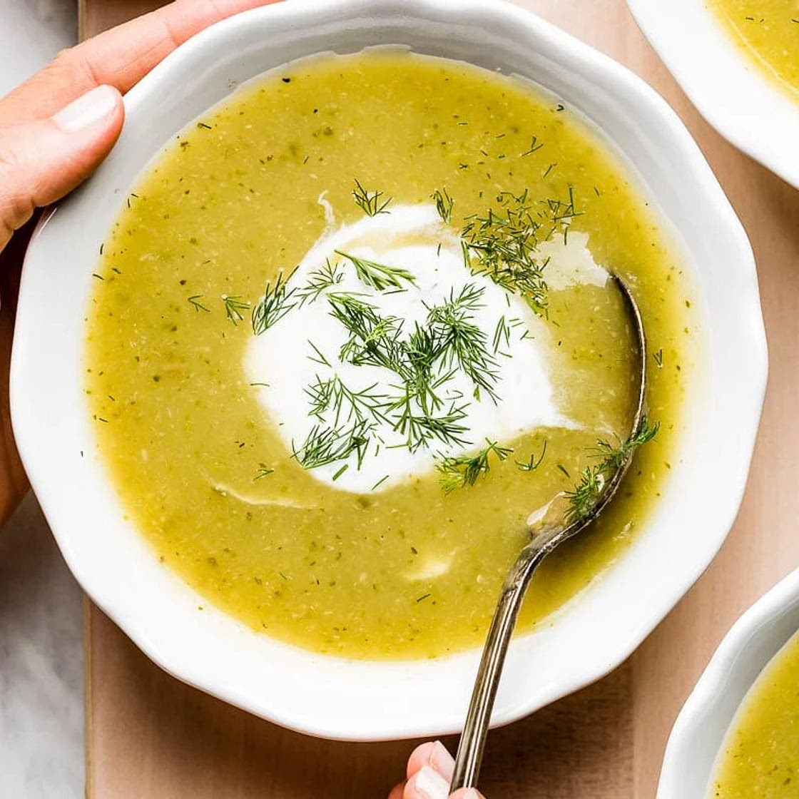Creamy zucchini soup with Boursin